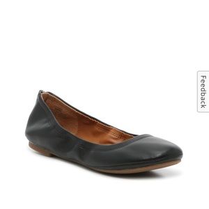 Lucky brand black leather flats
